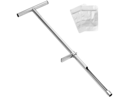 Amostrador De Solo Com Cabo Em T 91cm E Pedal, Ferramenta Amostragem Núcleo Aço Inoxidável Para Testes Coleta