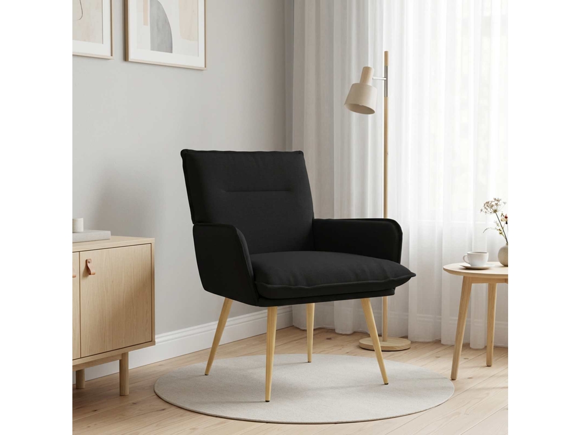 Vidaxl Poltrona Preto Tecido
