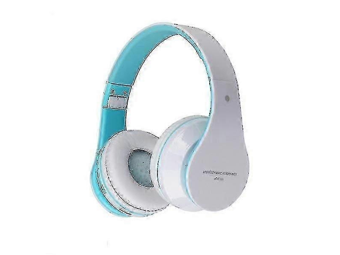 Fones De Ouvido Bluetooth Sem Fio Dobráveis ​​at Bt809 Com Microfone, Fm, Tf, Azul Ly Ebike