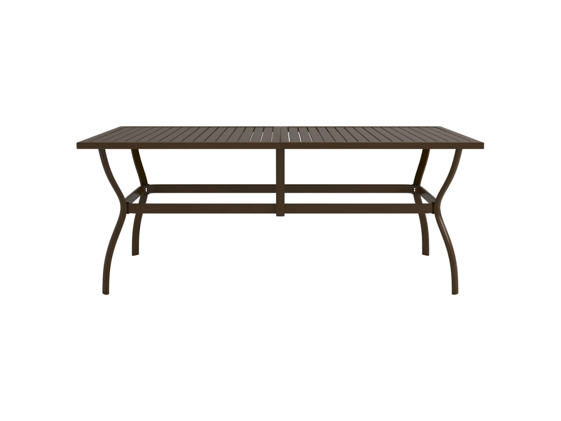 Mesa de Jardim 190x80x72 Cm Aço Castanho MAISON EXCLUSIVE