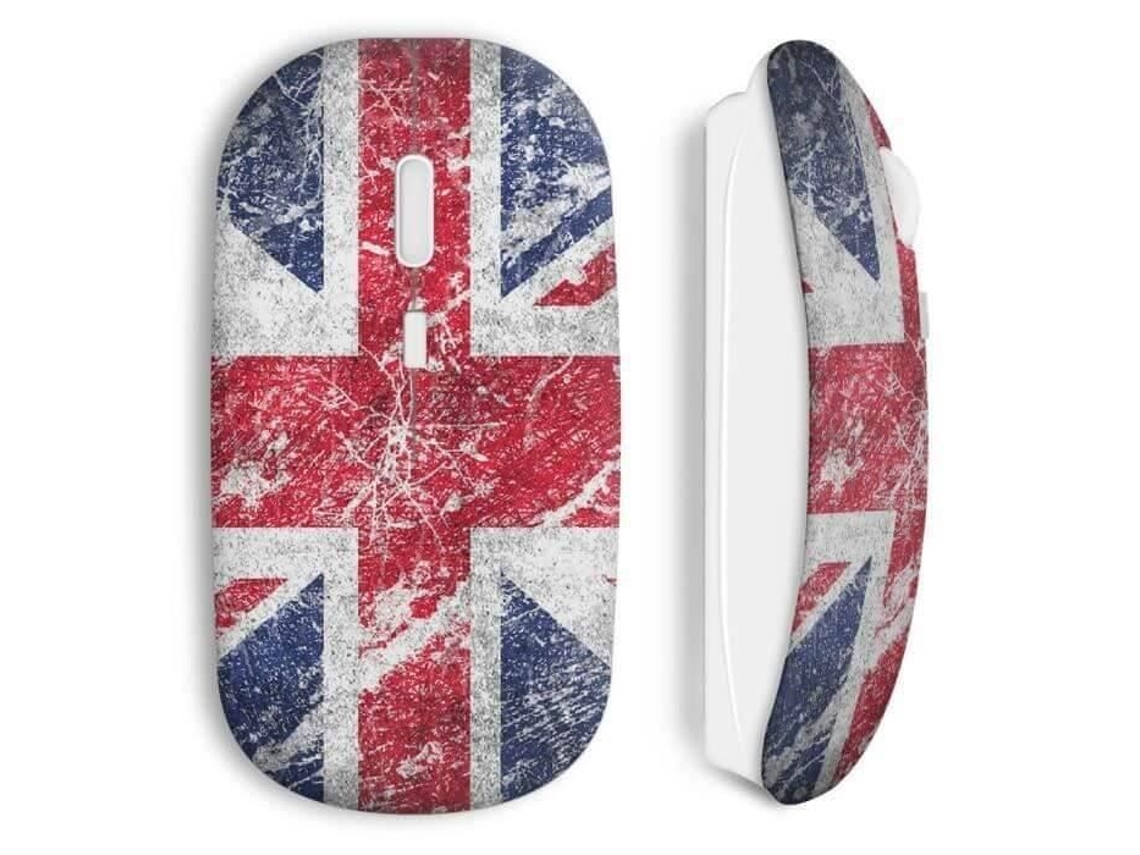 Mouse Sem Fio Com A Bandeira Do Inglês Britânico