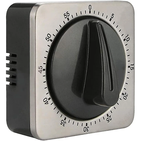Temporizador De Cozinha Magnético 60 Minutos Com Corda, Em Aço Inoxidável, Para Forno E Cozinhas Caseiras