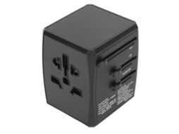 Adaptador de viagem universal com portas Usb C e 8A, carregador de parede internacional | S/MARCA