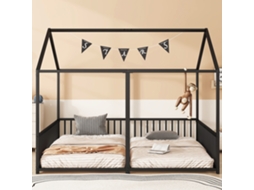 Base 90x200 Beliche Metálica Infantil Escada Preto VOLTEDGE