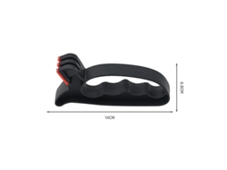Afilador de Cuchillos de Dos Etapas, Acero Tungsteno y Cerámica, Portátil, con Base de Goma, para Cocina S/MARCA