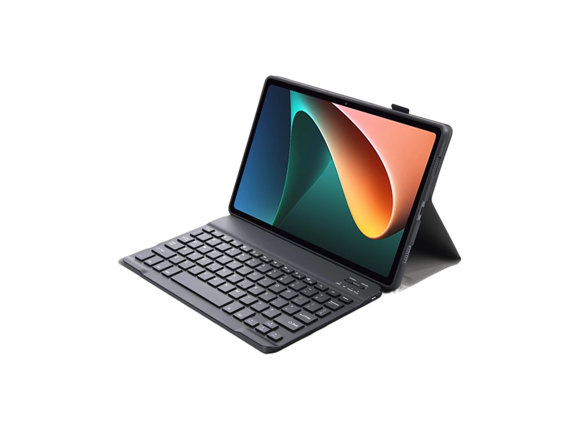 Capa Com Teclado Bluetooth Em Couro Compatível Com Xiaomi Redmi Pad De 10,6 Polegadas, Cor Preto