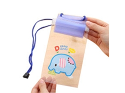 Capa de PVC Transparente com Estampa de Elefante EOOCOO