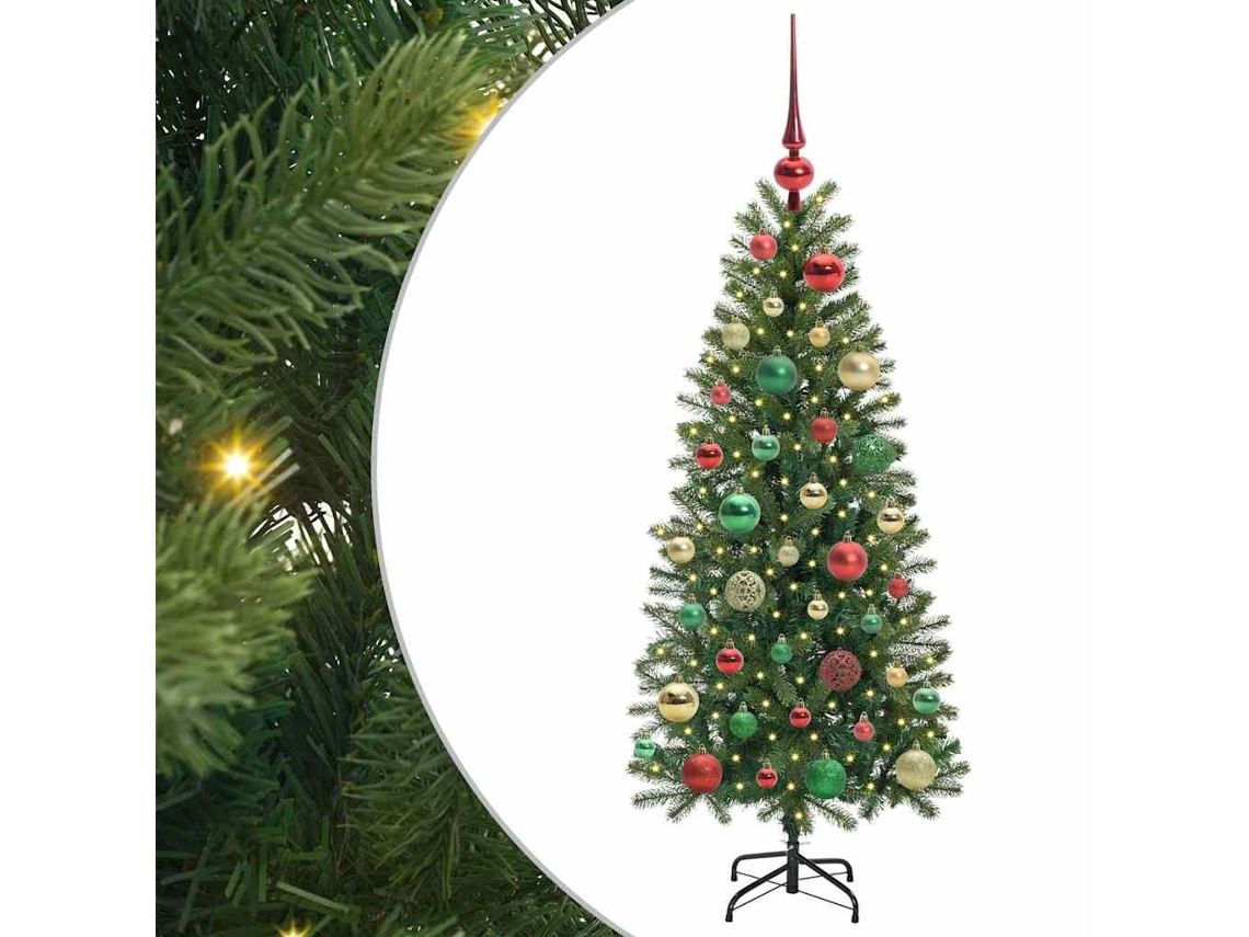 Conjunto 1 Árvore Artificial Vidaxl Verde Plástico (120 Cm)