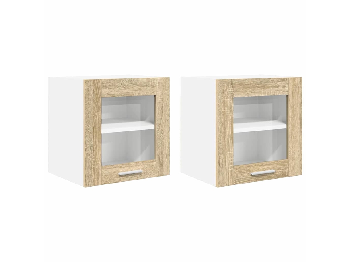 Conjunto de 2 Armários Suspensos Carvalho Sonoma MAISON EXCLUSIVE (40x31x40 cm)
