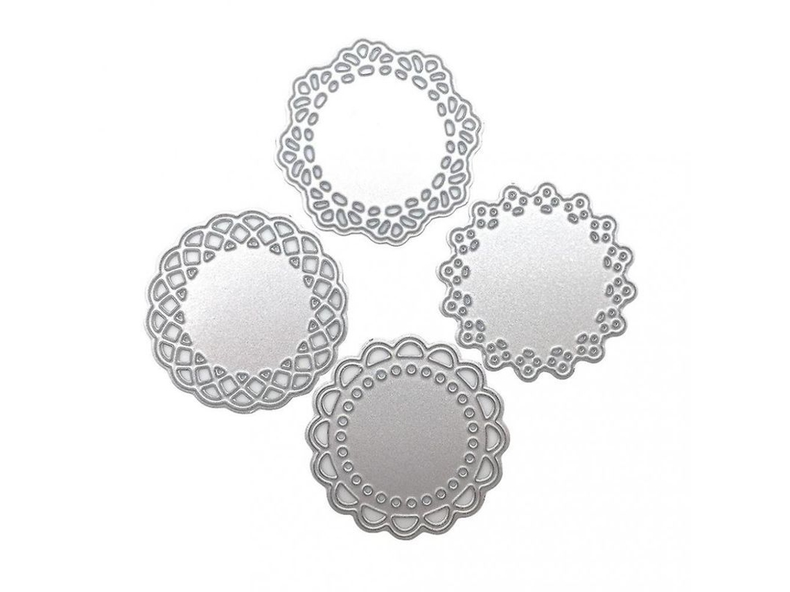 2026-4 Piezas/conjunto De Matrizes De Corte Redondo De Cantoneira Para Scrapbooking E Cartões