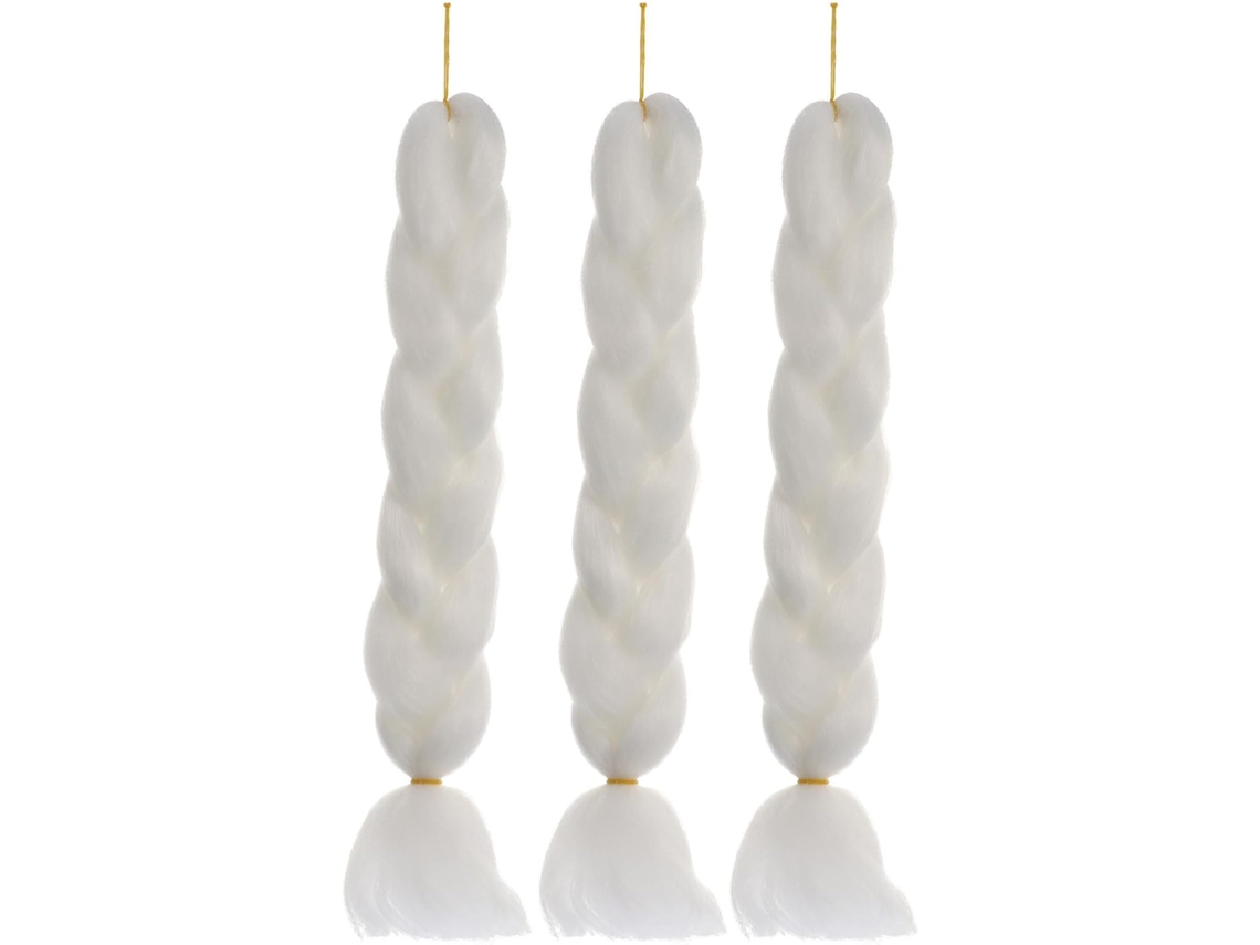 Aplique de Cabelo Trançado Realista, Resistente a Altas Temperaturas e Sem Fios.