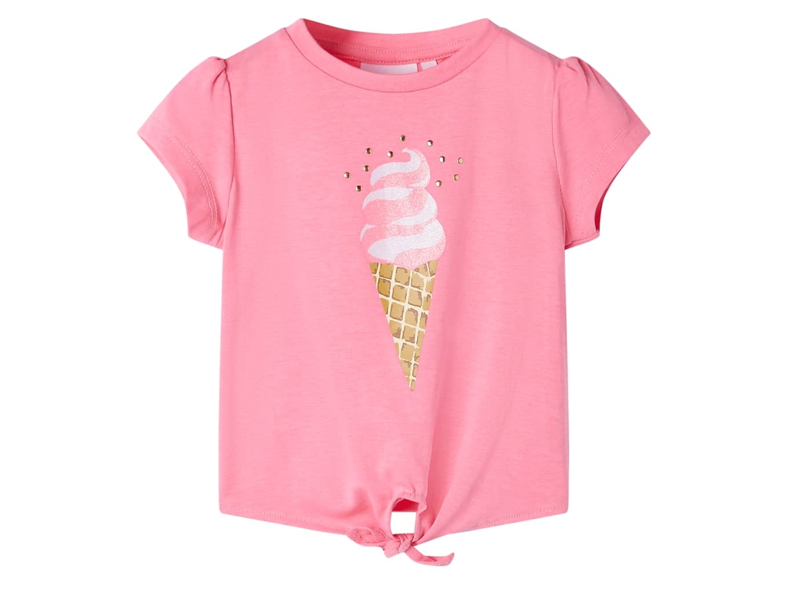 T-shirt De Criança Rosa-brilhante Fluorescente 116