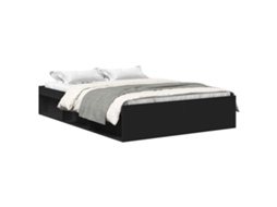 Estrutura Cama de Casal Pequena 120x190 Cm Preto MAISON EXCLUSIVE