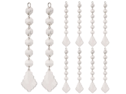 Baok-10 Peças Lote Diamantes De Acrílico 6+1 Para Decoração De Casamento Pingentes Cristal Joias Decor(e)