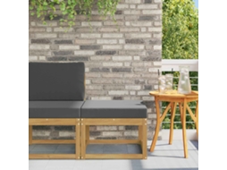 Vidaxl Hocker De Exterior Madeira Sólida De Acácia Branco