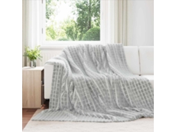 Vidaxl Cobertor Cinzeto 240 X 220 Cm 1.38 Kg Lã
