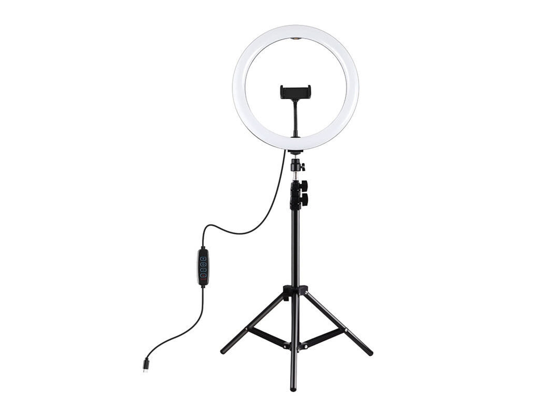 Puluz Pkt3098b Ring Light para gravação de vídeo com tripé ajustável