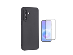 Kit Vidro Temperado Capa Silicone Líquido Phonecare Para Samsung Galaxy A27 5g - Preto