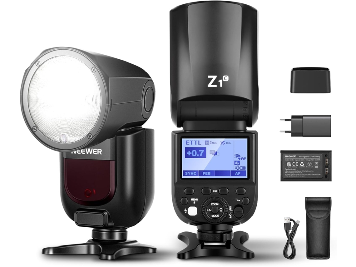 Flash Z1 Cabeça Redonda Bateria Ttl para Câmaras Canon NEEWER