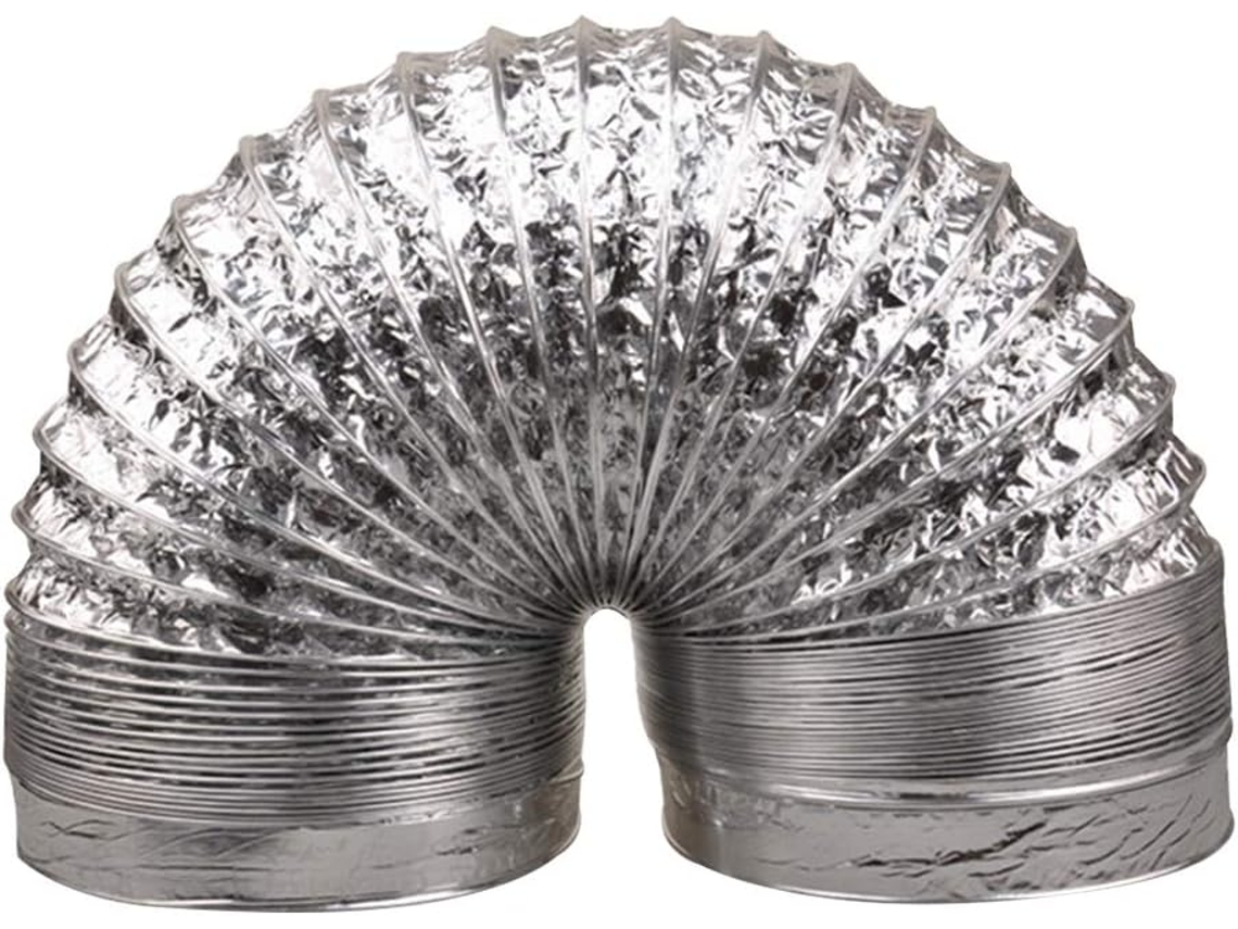 Mangueira de Ventilação Flexível Alumínio com 1, 5 M Espessura para Sistemas Exaustão, Ø 170 Mm. CHABERLU