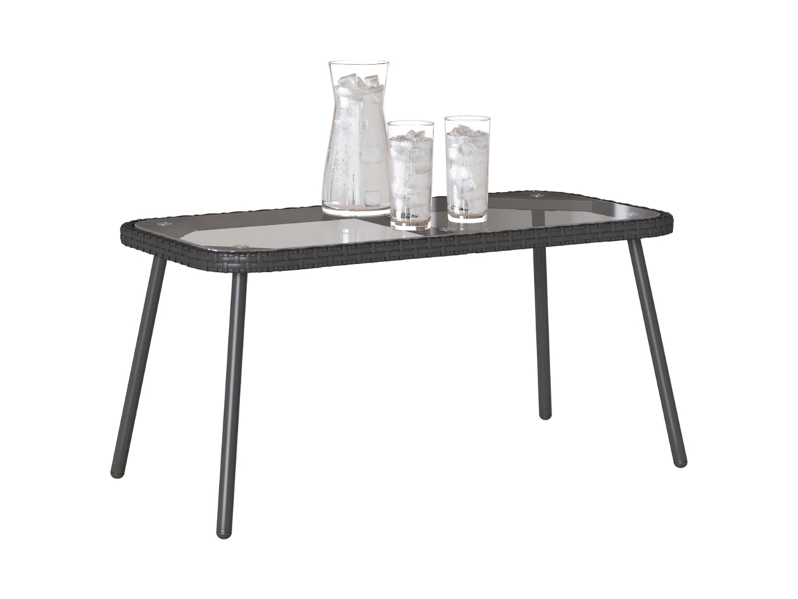 Maison Exclusive - Mesa De Centro Preto 90 X 45 X 43 Cm Vime Pe