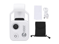 Microscópio de Bolso Móvel Mini com 200x de Aumento e Luz Led EOOCOO