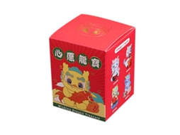 Miniatura de dragão em resina, estilo desenho animado, da Baok, para o Ano Novo Chinês, em caixa surpresa, colecionável, para mesa.