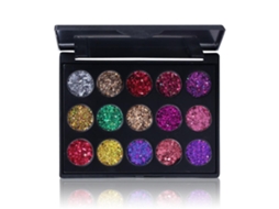Paleta De Sombras De Olhos Com 15 Cores Glitter Pigmentadas, Waterproof E Longa Duração, Ideal Para Maquilhagem Diária E Festas
