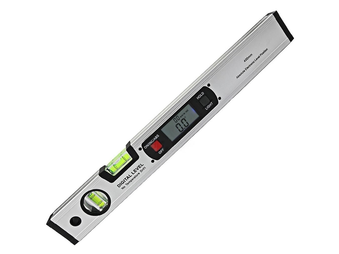 Nível Digital De 400mm Com Tela Led, 2 Bolhas E Base Magnética
