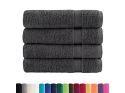 Toalha de Mão Premium Solund 4 Pcs 50x100cm 600 Gsm Antracite HARLANV1