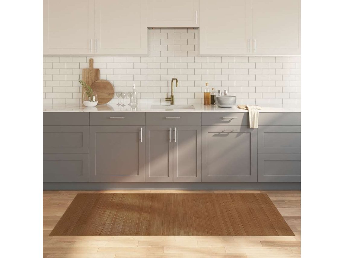 Vidaxl Tapete Retangular 100x200 Cm Bambu Castanho