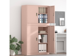 Vidaxl Armário De Arrumação 2 Unid. Rosa 90 X 40 X 175 Cm Aço