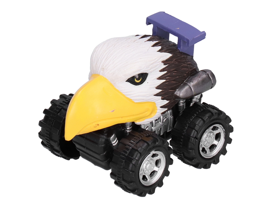 Ats Modelo Animal Carro de Brinquedo com Tração para Costas, Veículo de Quatro Rodas para Crianças e Bebês Águia