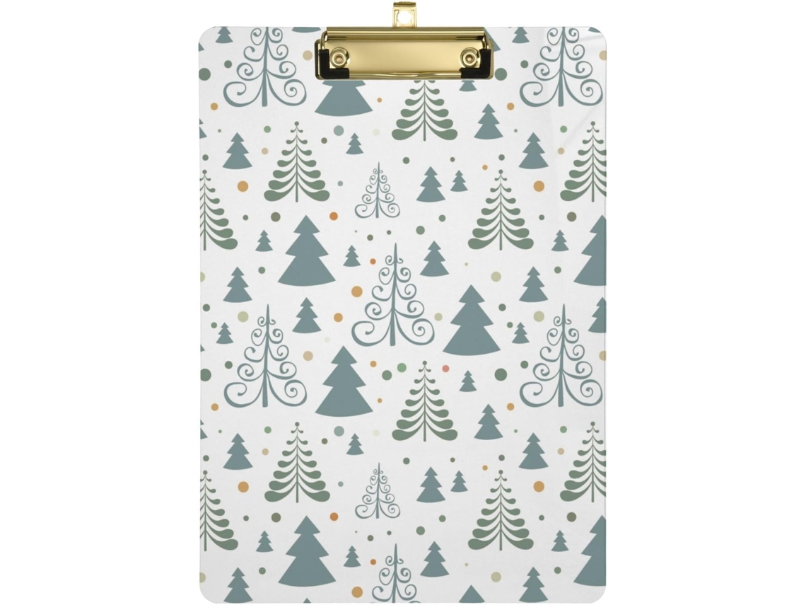 Prancheta em Acrílico Formato de Árvore Natal para Meninas Treinadora Softball Grande 31,8 X 22,9 0,3 Cm