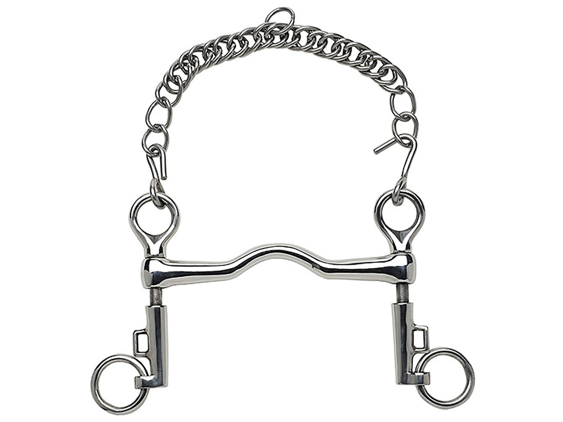 Bit de Pólo de Ramal Curto Saumur 110 Mm Prateado 115 Mmfeeling