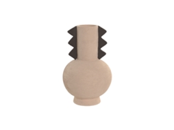 Vaso Home Esprit Castanho Cinzento Grés 18 X 18 X 29 Cm