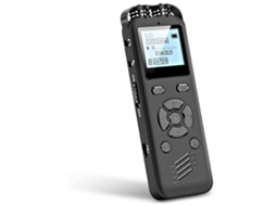 Lurelia Gravador De Chamadas Telefónicas 32gb Com Redução De Ruído, Microfone Duplo, Reprodução Mp3 Para Reuniões, Aulas, Palestras - Preto