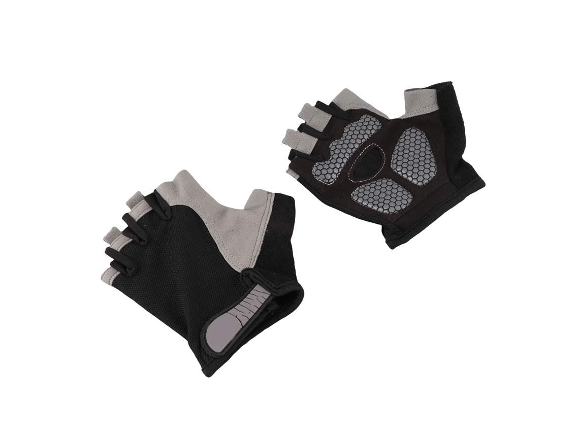 Luvas antiderrapantes para levantamento de pesos, meio dedo, para ciclismo, fitness, esportes ao ar livre, preto, M