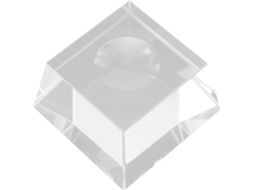 Base De Cristal Angoily, Robusta E Elegante, Com Design Trapezoidal, Suporte De Cristal Transparente Para Mesa E Festas
