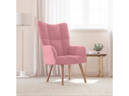 Vidaxl Cadeira De Descanso Veludo Rosa