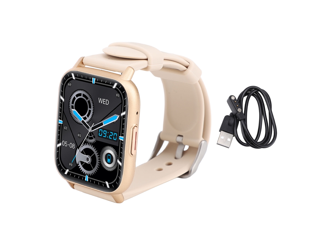 Aetheria relógio Inteligente Fitness Tracker 1.85" Tela Tática Ip67 Resistente À Água para App Gloryfit Bege