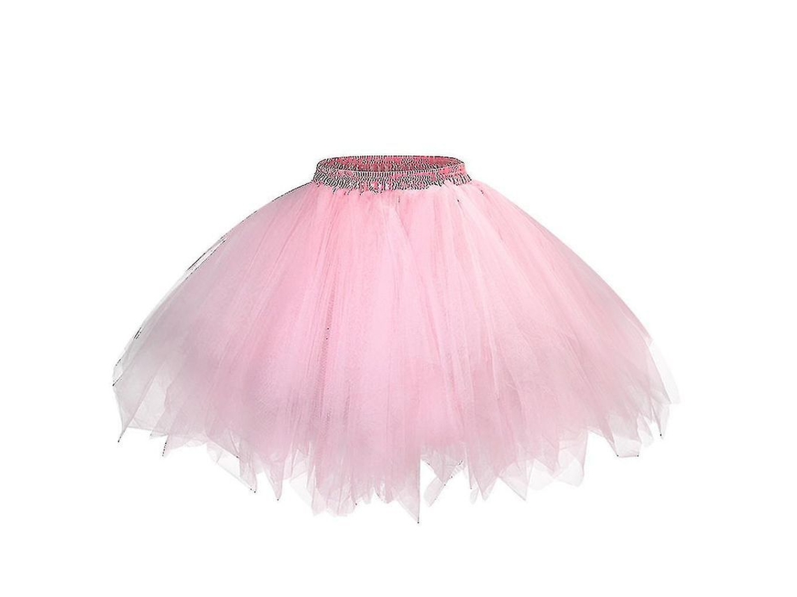 Saia princesa feminina de tule e malha com cintura elástica, saia curta para dança adulta, tamanhos M, XL e XXL, modelo 2026.