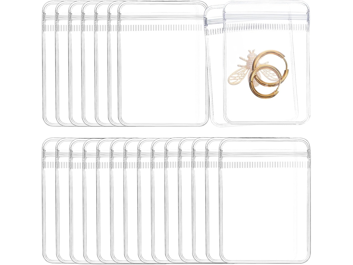 Garneck Pacote Com 200 Unidades De Sacos Transparentes Pvc Fecho Hermético, Tamanho 5x7cm, Ideais Para Joias E Doces