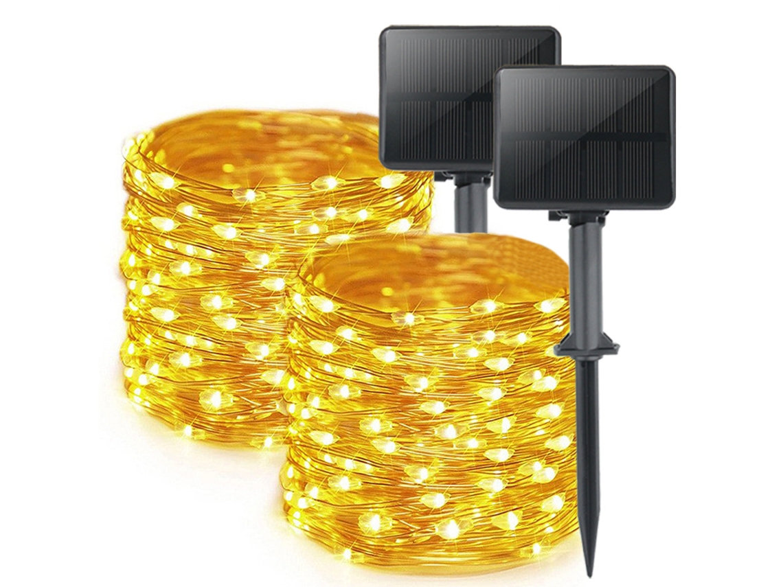 Lurelia Fio Luminoso Solar Em Cobre, 2 M, 20 Leds, Multicolorido, Exterior, 1 Peça