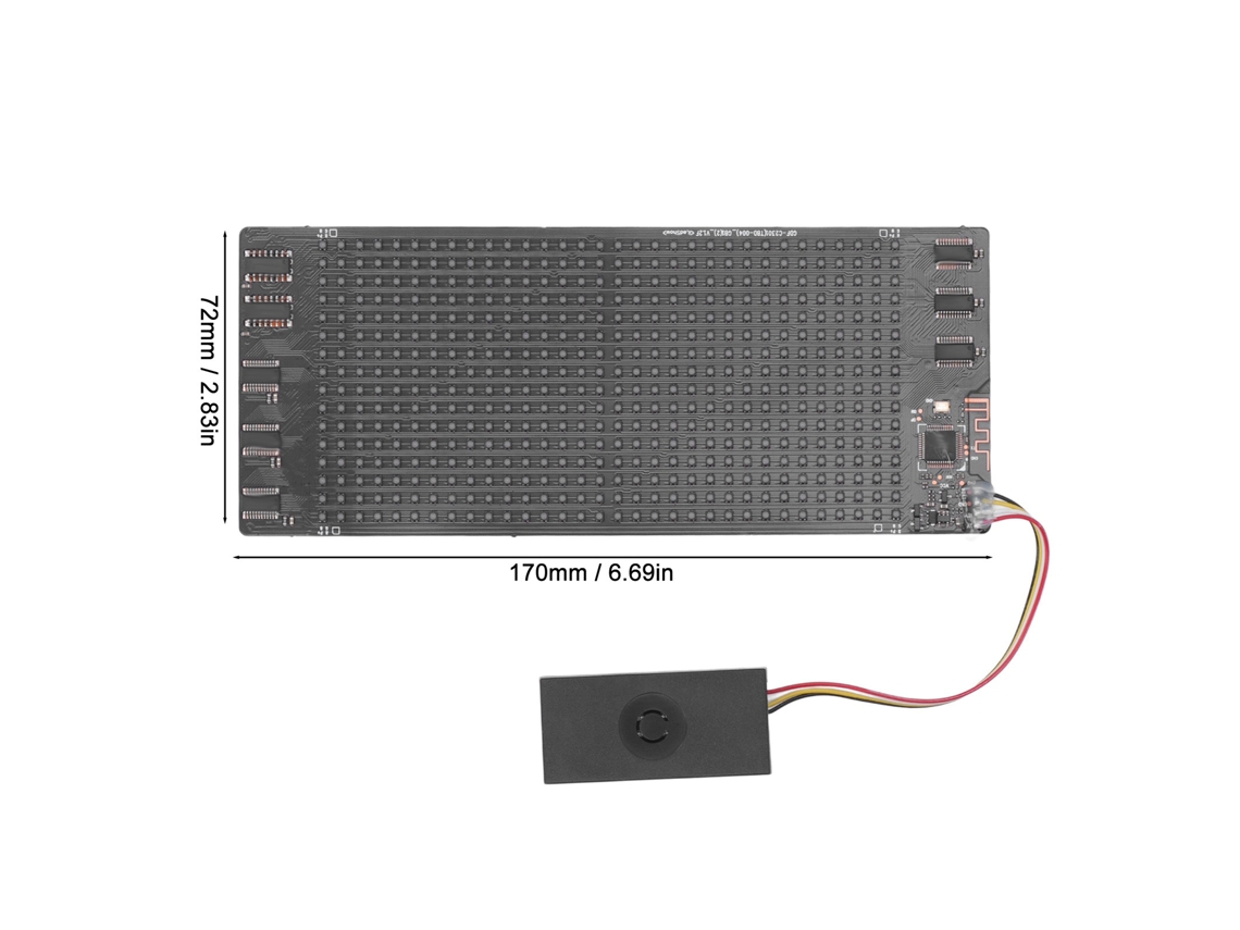 Painel de LED programável com rolagem de tela colorida flexível, USB 5V, para publicidade