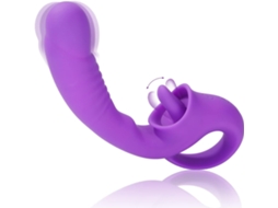 Vibrador Para Lamber O Clitóris, Estimulador De Clitóris E Ponto G 2 Em 1 Sem Alças Com 10 Modos Para Mulheres, Uso Individual Ou Em Casal (roxo)