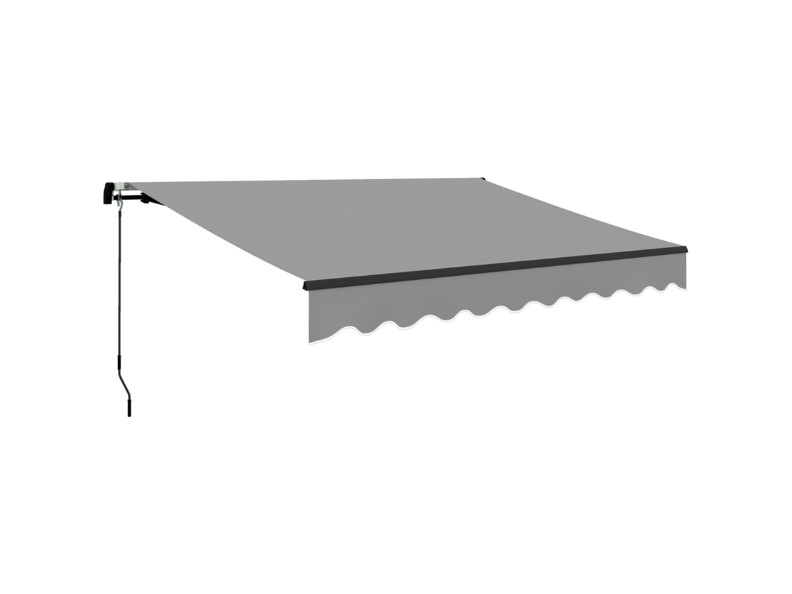 Toldo Retrátil de Alumínio para Janelas e Portas, Proteção UV30+, 360x220cm cinza BTFORUS