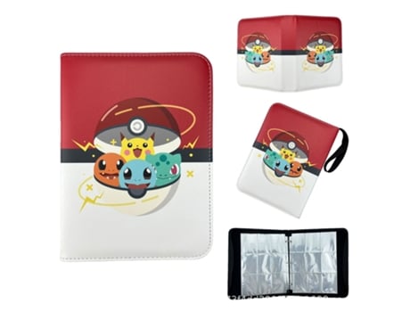 Álbum Pokémon Tcg V Reel Em Couro Pu Com Zíper | 900 Cartas | Hlx 183