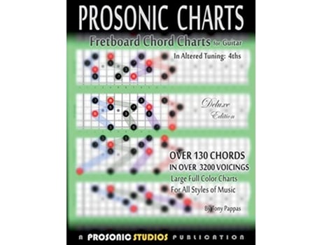 Livro Fretboard Chord Charts for Guitar In Altered Tuning 4ths de Tony Pappas (Inglês)