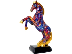 Escultura De Cavalo Em Resina Para Decoração De Mesa.